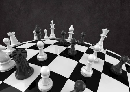 Foto de El mundo del ajedrez - 3D - Imagen libre de derechos