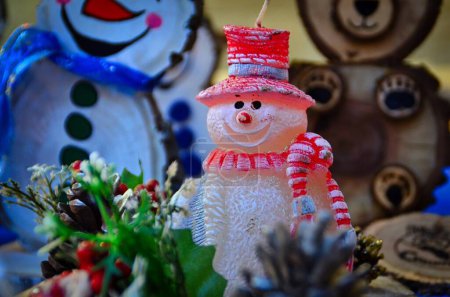 Photo for Snowman and christmas toys - Royalty Free Image