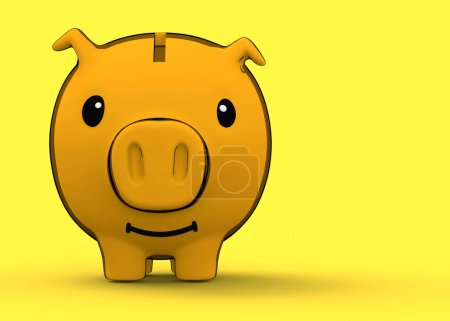 Photo for Pig Coin Bank - 3D - Royalty Free Image