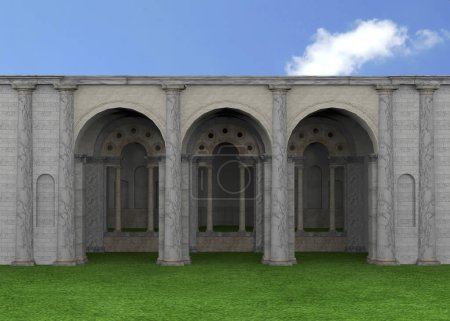 Photo for Ancient Roman Temple - 3D - Royalty Free Image