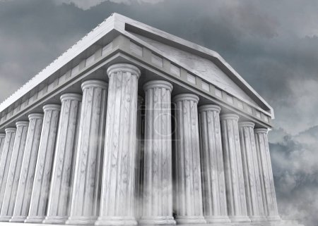 Téléchargez les photos : Temple grec antique - 3D - en image libre de droit