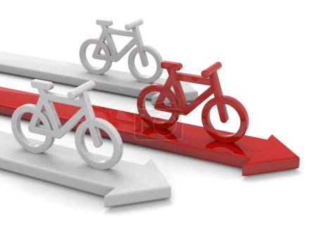 Téléchargez les photos : Course à vélo - Concept 3D - en image libre de droit