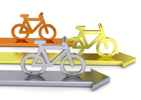 Photo for Bicycle Race - 3D concept - Royalty Free Image