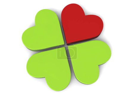 Photo for The HEART CLOVERLEAF - 3D - Royalty Free Image