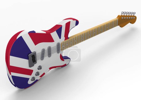 Foto de La guitarra inglesa - 3D render - Imagen libre de derechos