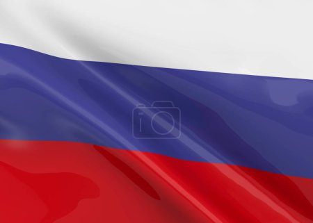 Photo for The Russia Flag - 3D render - Royalty Free Image