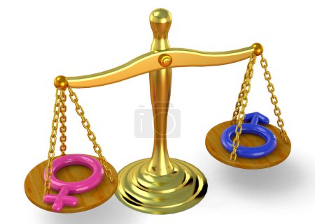 Foto de Hombre y mujer Sexo Igualdad Concepto - Imagen libre de derechos