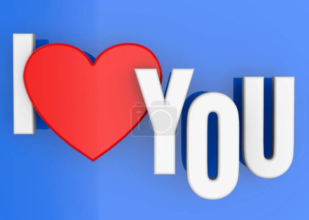 Photo for I love you 3d render - Royalty Free Image