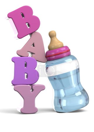 Photo for Baby Bottles - 3d render - Royalty Free Image