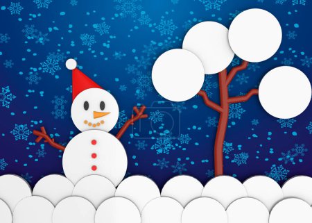 Téléchargez les photos : Le bonhomme de neige - rendu 3D - en image libre de droit