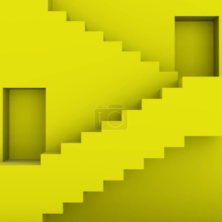 Téléchargez les photos : Escaliers colorés - Concept 3D - en image libre de droit