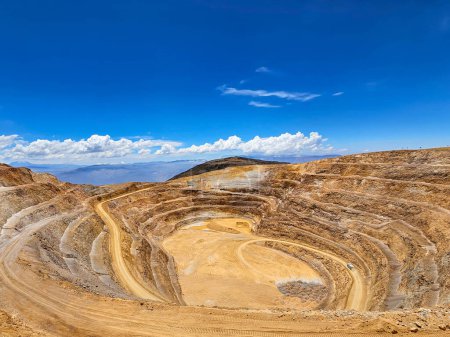 Photo for Panoramic view of open pit mine, out off operations - Royalty Free Image