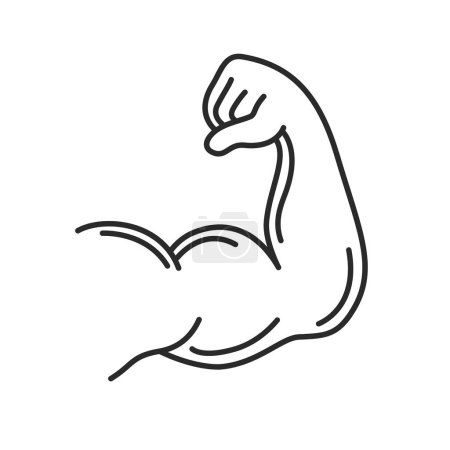 Bras musculaire : bras musculaires, symbole d'illustration de la force du bras biceps musculaire, dessin vectoriel pour les sports de remise en forme Bras musculaire : bras musculaires, symbole d'illustration de la force du bras bicep musculaire, dessin vectoriel pour les sports de remise en forme