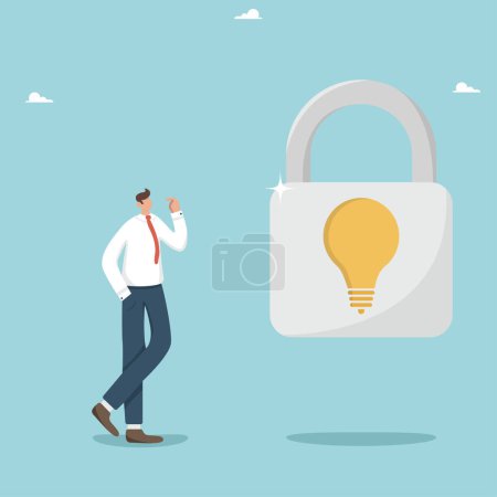 Illustration for Use your creativity and intelligence to solve business problems, find the key to success in your career or business development, unleash your motivation and leadership, seek and seize opportunities. - Royalty Free Image