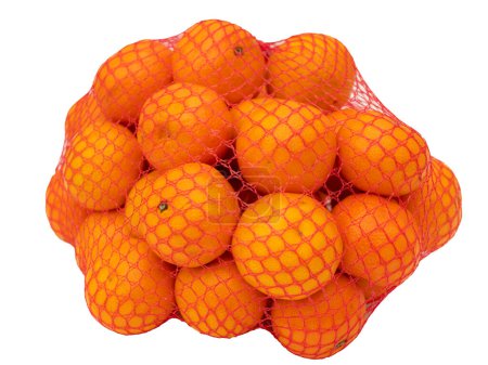Photo for Net with fresh tangerines, product isolated - Royalty Free Image