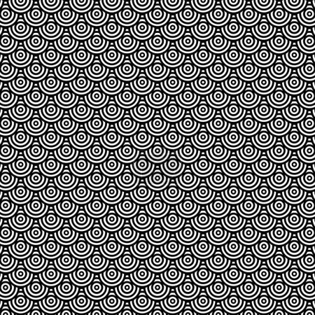 Retro Modern 60s 70s - Blanco y negro - Sesenta patrón de azulejos de dos tonos