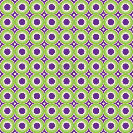 Rétro années 60 70 - Soda Pop Green - Funky Summer Bohemian Tile Pattern