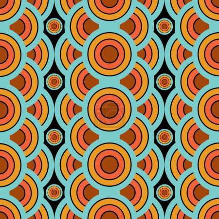 60s 70s Style - Retro Modern Circles - Vintage Mid-Century Tile Pattern