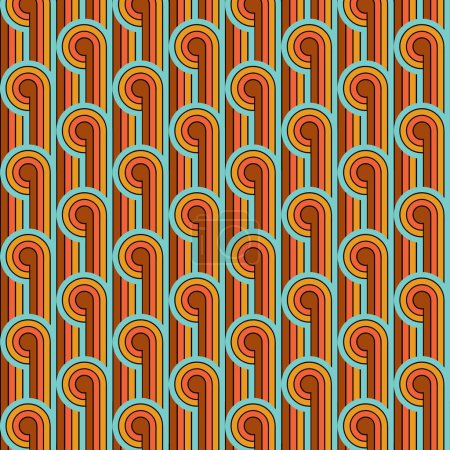 Rétro années 60 70 - Funky Disco Groove - Vintage Bohemian Tile Pattern