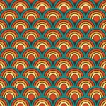 Retro 60s 70s - Rainbow Sunrise - Vintage Bohemian Tile Pattern