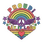 LGBTQ - Gay Pride - Rainbow Peace Sign Design 