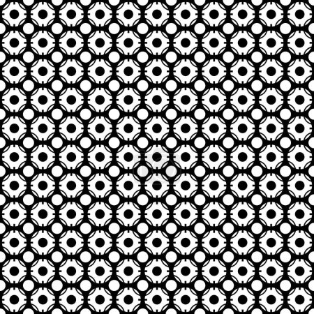 Vintage Black And White - Retro 1960s Mod Ska Two-Tone Tile Pattern 