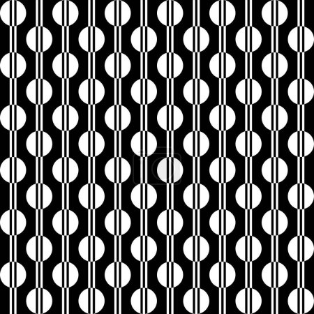Retro Black And White - 1960s Mod Ska Two-Tone Tile Pattern