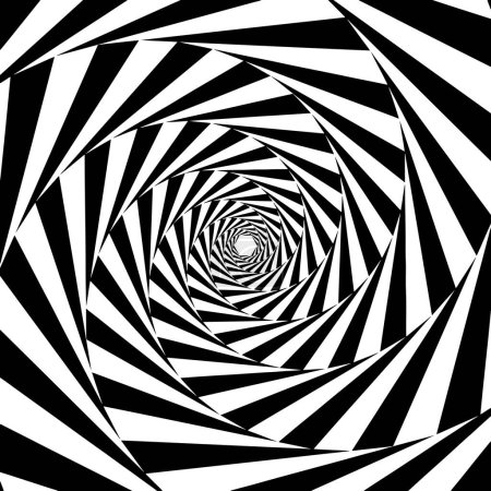 Foto de Espiral blanco y negro 60s Retro Mod Azulejos Diseño - Imagen libre de derechos