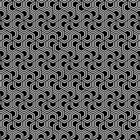 Hypnotic Black & White 1960s Two Tone Ska Mod Tile Pattern