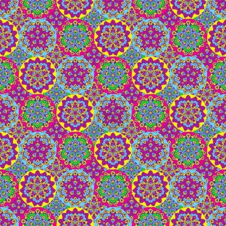 Hippie Trippy Boho Vibe - 60s 70s Psychedelic Bohemian Tile Pattern