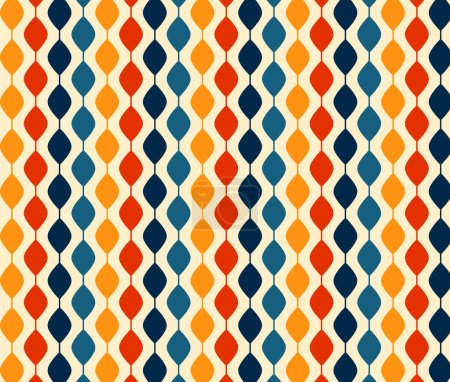 Retro 1970's Bohemian Style Seventies Vintage Tile Pattern