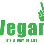 Vegan - It's a way of life - Peace Sign Veganism Isolated Graphic Design 