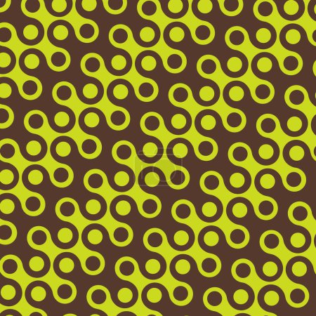 Lime Green And Brown Retro Modern Pattern
