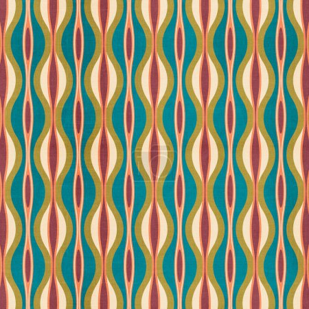 Mid Century Retro 1970s Textured Pattern 