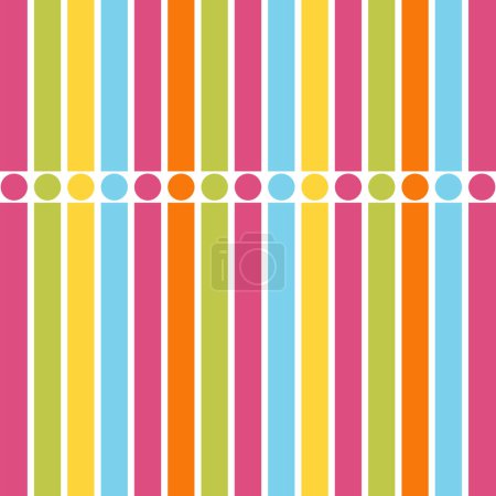 Photo for 60s Style Mid Century Colourful Neon Striped Pattern - Royalty Free Image