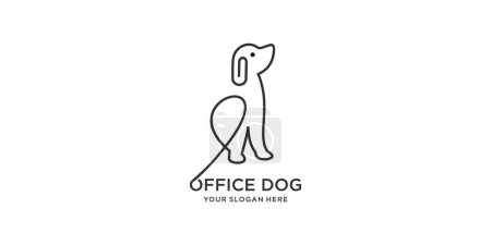 Ilustración de Colección oficina perro logo diseño - Imagen libre de derechos