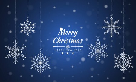 Photo for Merry Christmas and Happy New Year background with Snowflakes for Christmas tree made. Vector illustration - Royalty Free Image