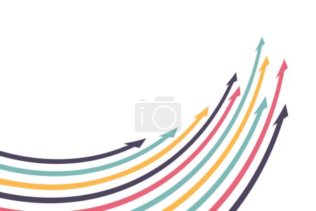 Arrow up to Growth financial trading stock for business. Vector illustration