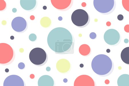 Abstract colorful random circles pattern design on white background. Vector illustrator