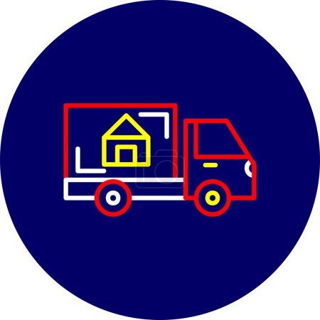 Photo for Moving Truck Creative Icons Desig - Royalty Free Image