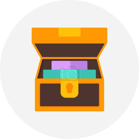 Illustration for Chest Creative Icons Desig - Royalty Free Image