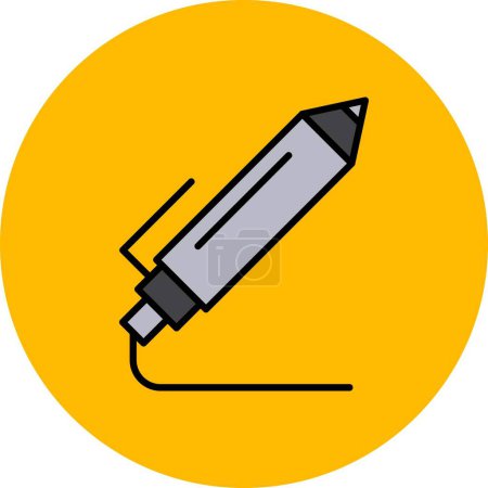 Ilustración de Light Pen Creative Icons Desig - Imagen libre de derechos