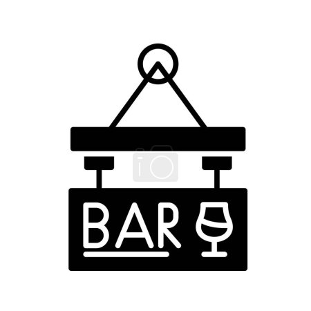 Photo for Bar Sign Board Creative Icons Desig - Royalty Free Image
