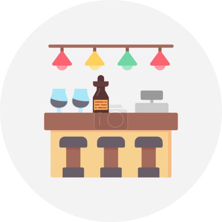 Photo for Bar Counter Creative Icons Desig - Royalty Free Image