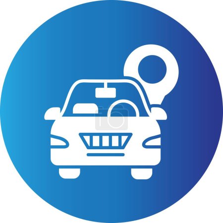 Photo for Car Location Creative Icons Desig - Royalty Free Image