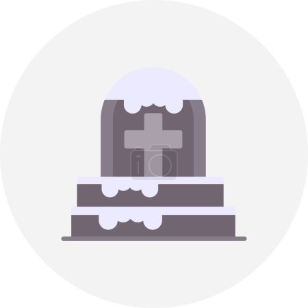 Illustration for Cementery Creative Icons Desig - Royalty Free Image
