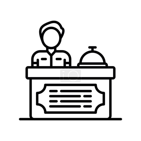 Illustration for Receptionist Creative Icons Design - Royalty Free Image