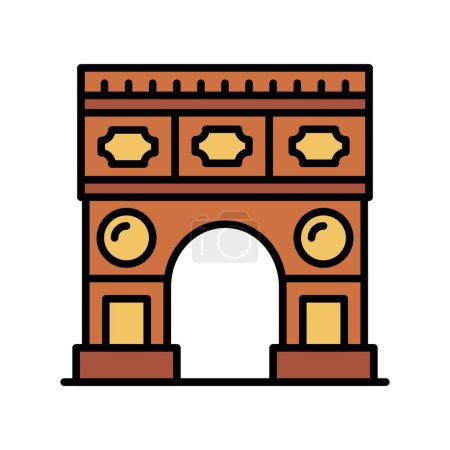 Illustration for Triumphal Arc Creative Icons Design - Royalty Free Image