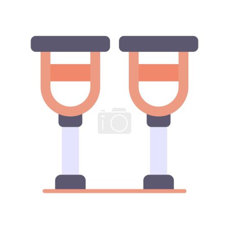 Photo for Crutches Creative Icons Design - Royalty Free Image