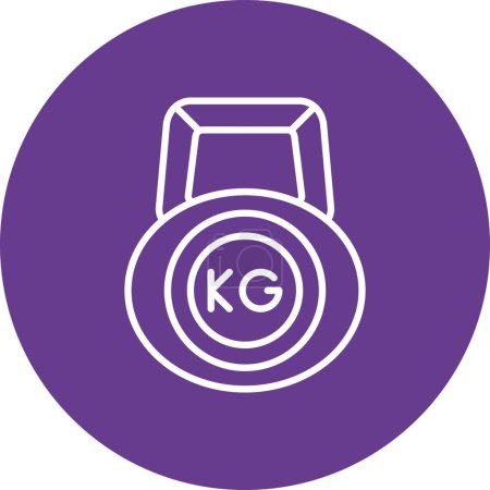 Illustration for Kettlebell Creative Icons Design - Royalty Free Image